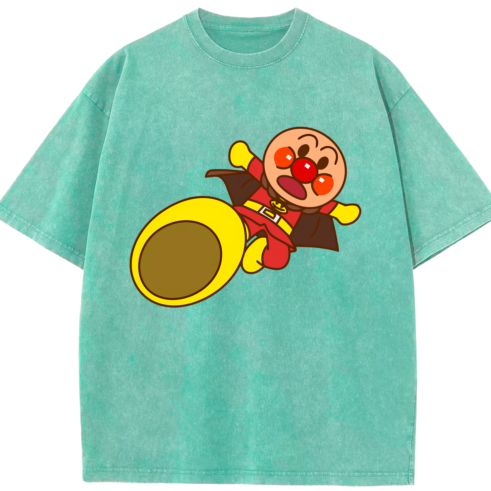 （画像用） アンパンマン Anpanman 綿100% ヴィンテージ風 半袖Tシャツ（フロントプリント）